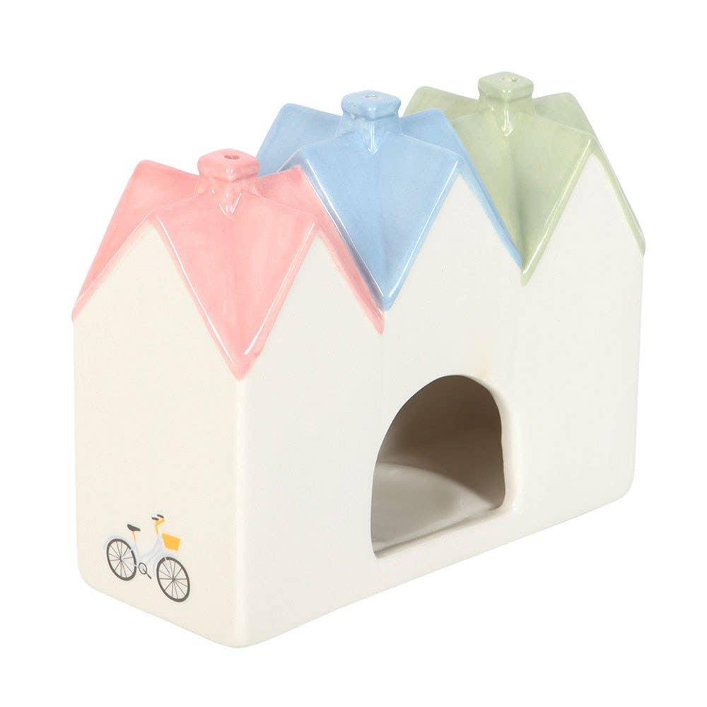 Pastel House Ceramic Incense Cone Burner And Tealight Holder