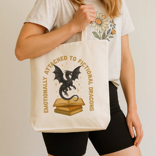 Emotionally Attached Fictional Dragons Canvas Tote