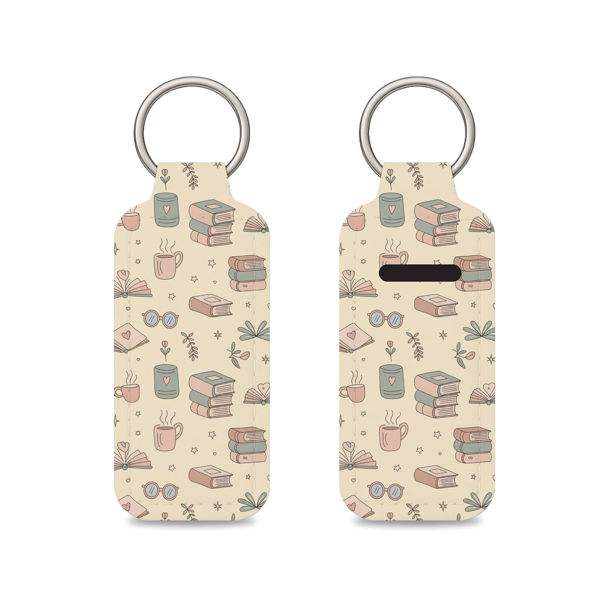 Bookish Book Lover Lip Balm Holder Keychain