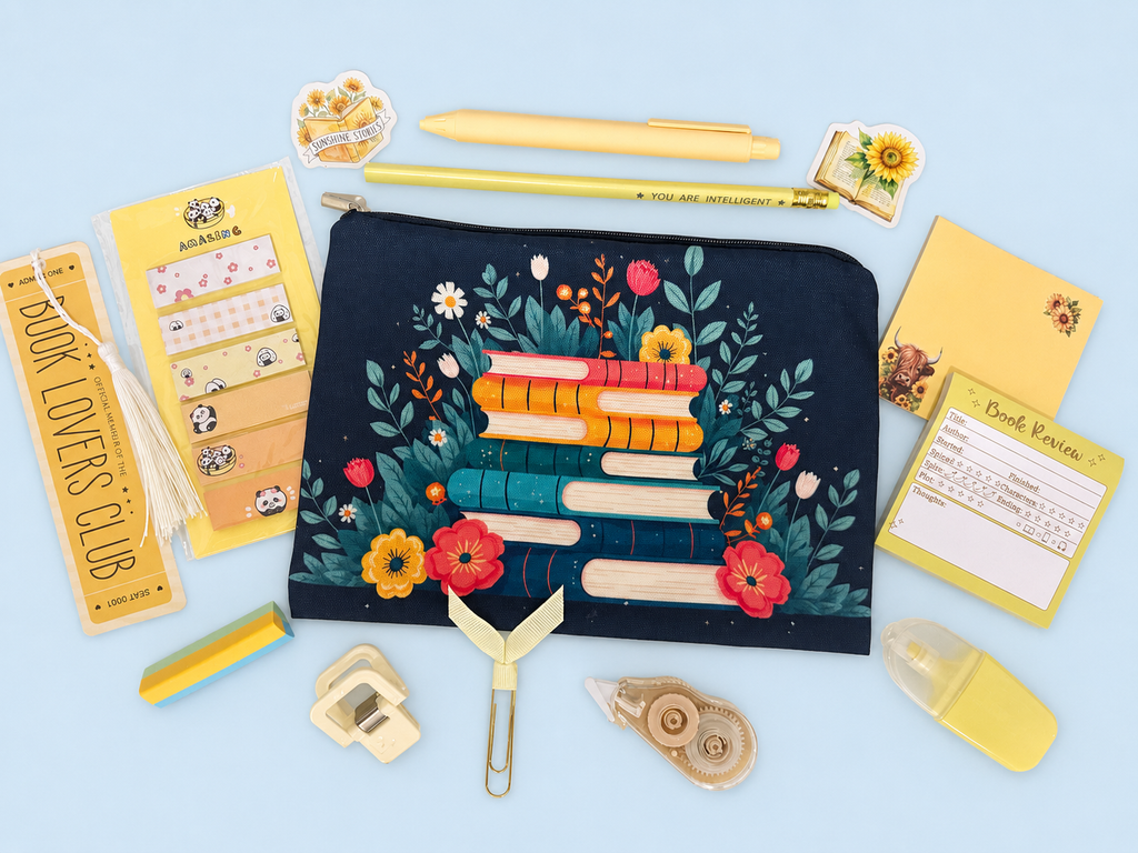 Yellow Bookish Stationary Bundle