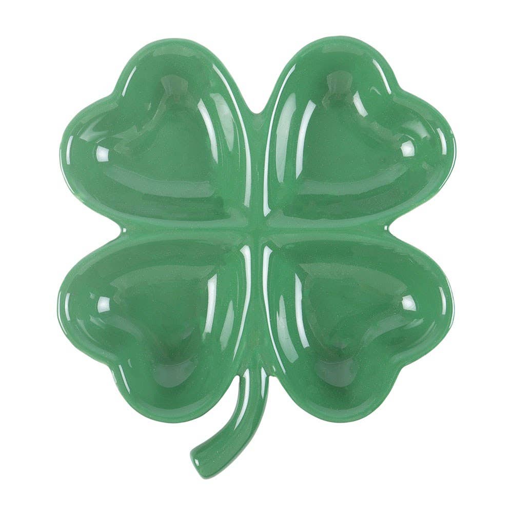 Four-Leaf Clover Ceramic Trinket Tray