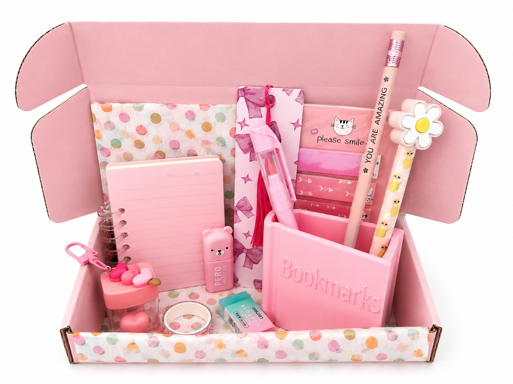 Pink Bookish Stationary Bundle