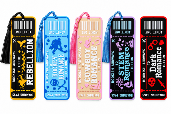 Boarding Pass Trope & Library Card Bookmarks