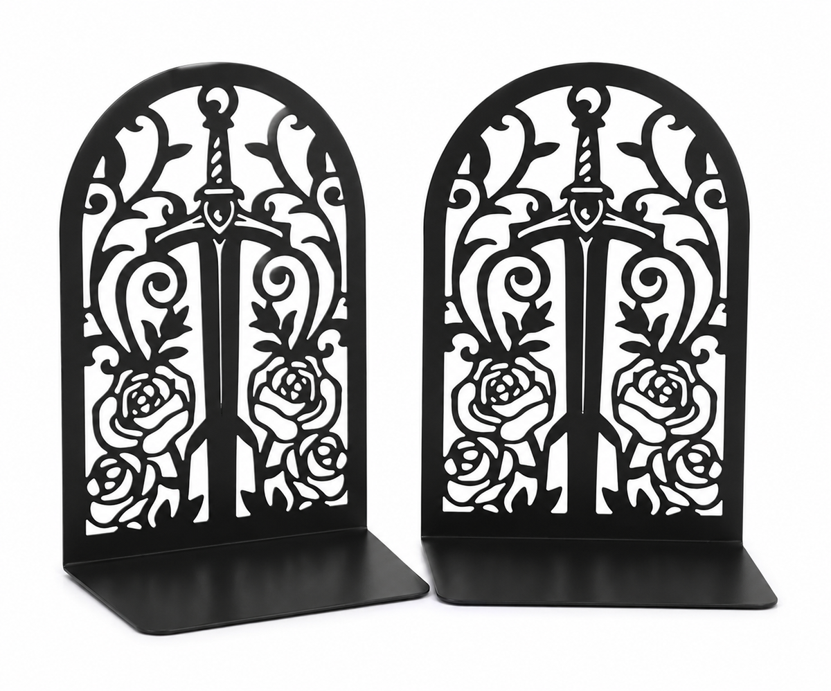 🌹Black Sword & Rose Bookends🌹