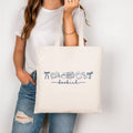 Doodle Bookish Book Lover Canvas Tote Bag
