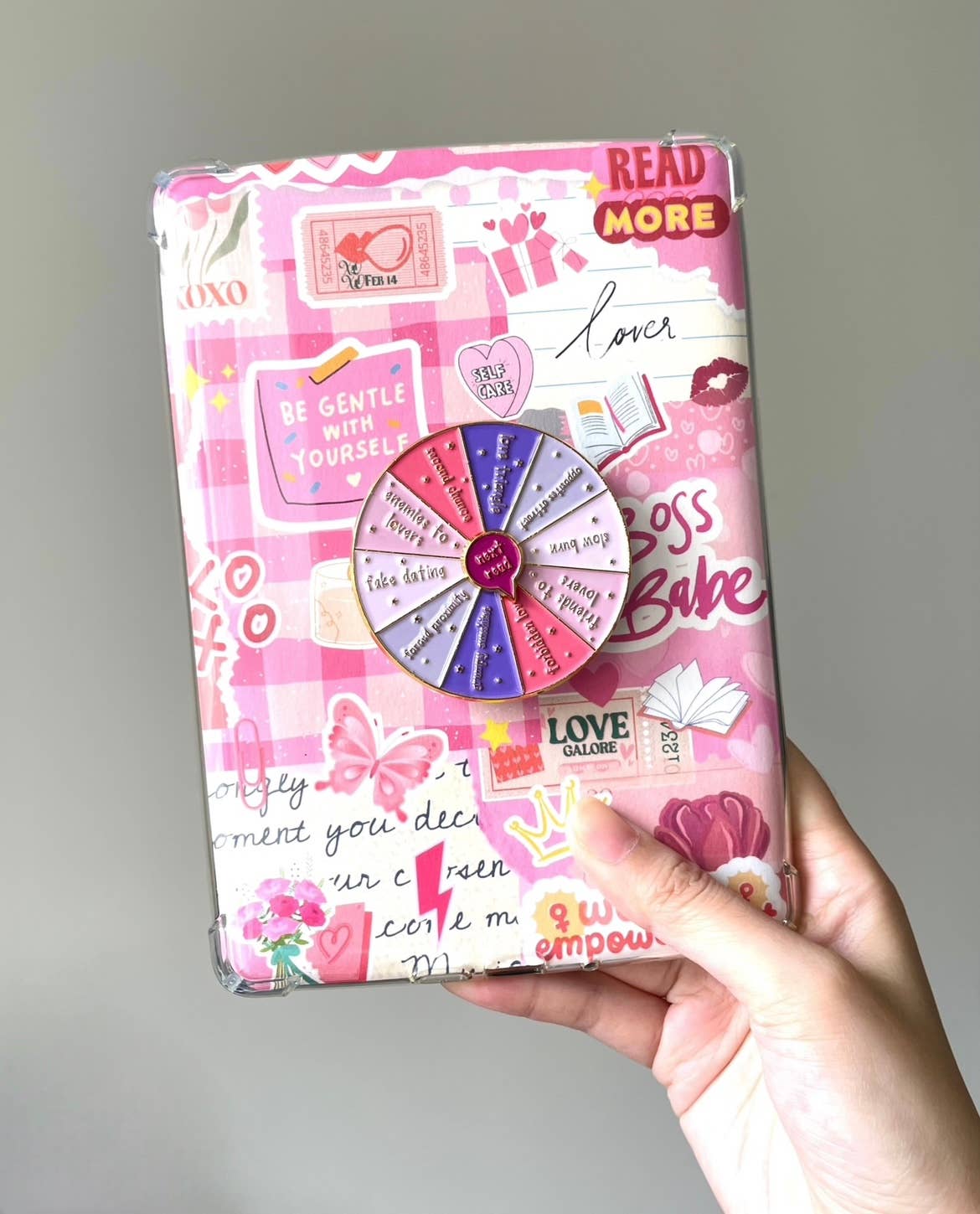 Romance Tropes Genre Color Wheel Kindle Grip | Book Lover