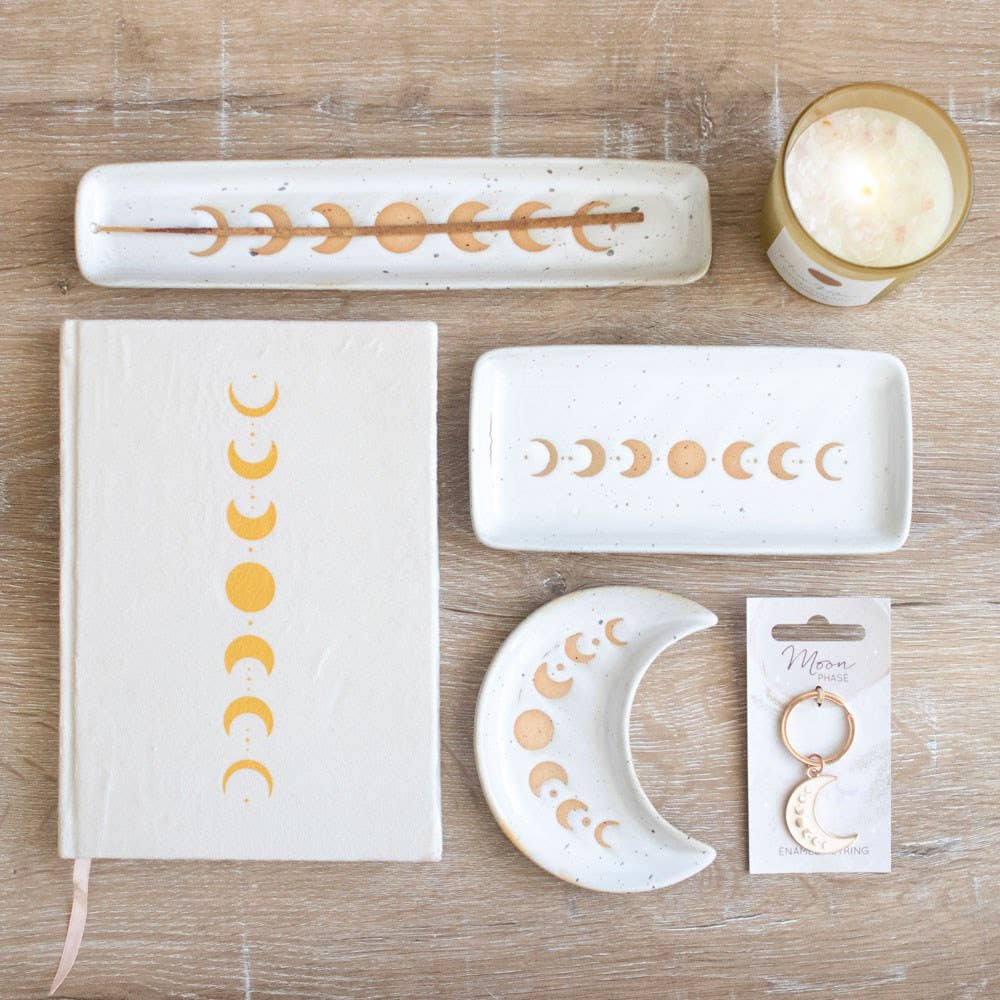 Moon Phase Ceramic Trinket Tray 17cm