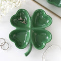 Four-Leaf Clover Ceramic Trinket Tray