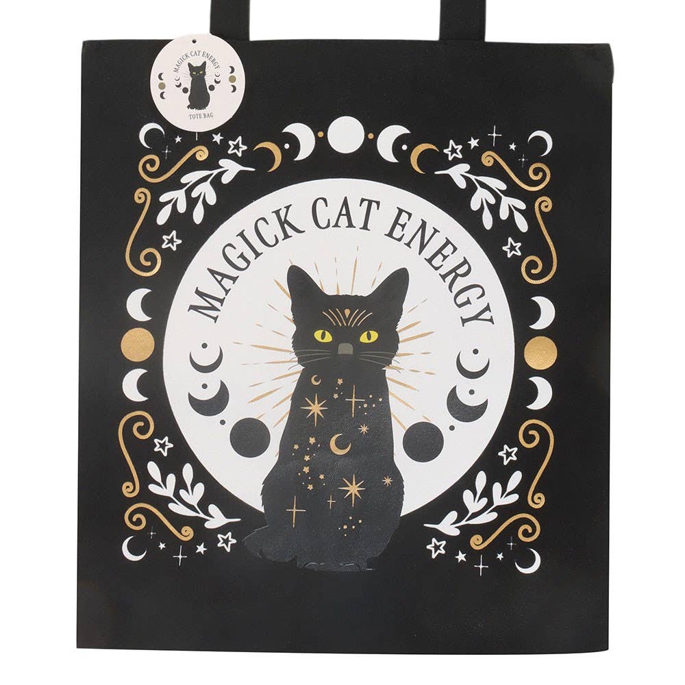 Black Magick Cat Energy Tote Bag